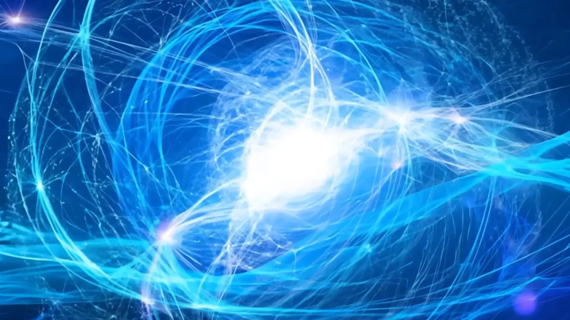Blue Energy Orb Logo Animation Background